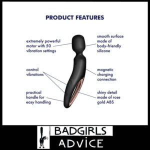 Satisfyer | Massage Wand Big Vibrator 11.8" Wand-erland 50 Level Usb - Black
