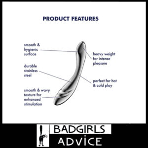 Satisfyer Pure Gravity 3 | Chrome Stainless Steel 21cm Curved Unisex Heavy Probe Silver