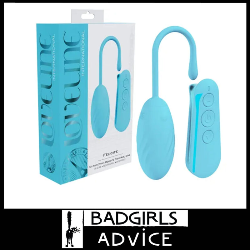 Loveline | Vibrator Egg Remote Control Felicite Usb Quiet Waterproof Discreet Silicone Blue