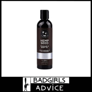 Earthly Body Hemp Seed Massage & Body Oil Unscented 237ml Disc Lid