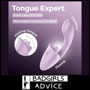 Satisfyer Tongue Expert | Rabbit Usb Vibrator 18cm 9 Flicking Clit Sex Toy Purple