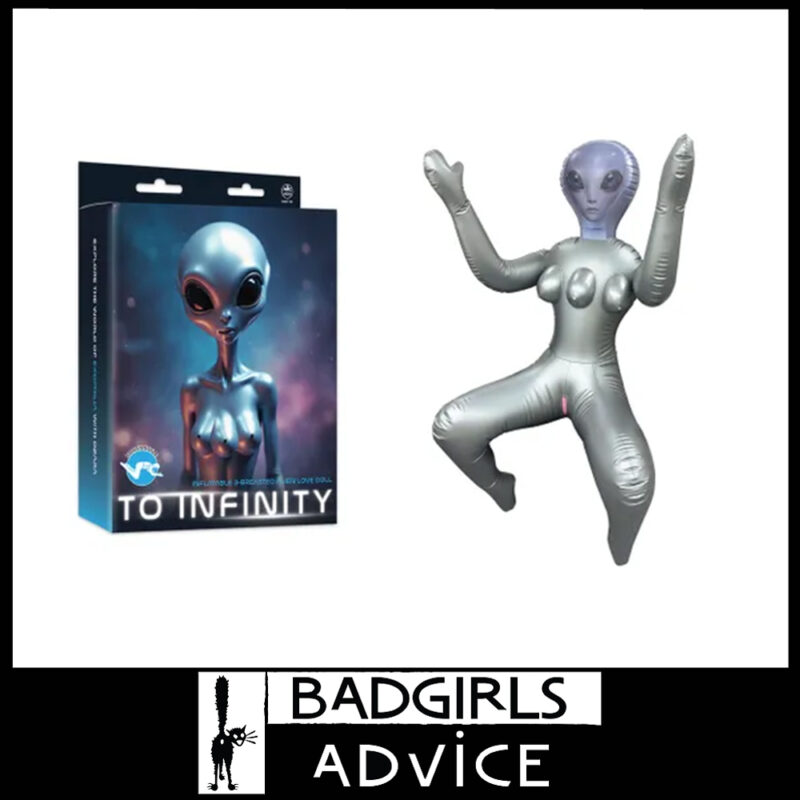 To Infinity | Inflatable Blow Up Gag Gift Doll Pvc 3 Breasts 2 Holes 112cm Silver