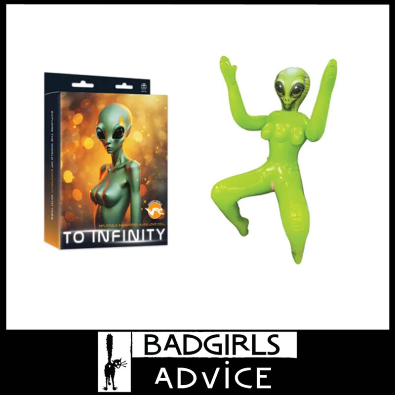 To Infinity | Inflatable Blow Up Gag Gift Doll Pvc 3 Breasts 2 Holes 112cm Green