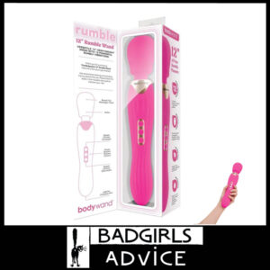 Bodywand Rumble Wand 12" Massager Wand sextoy Usb 12 Level Vibes Hot Pink