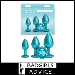 Rear Assets | Anal Plugs 3 Set Trainer Aluminium 9.5cm 8.2cm 7.1cm Green