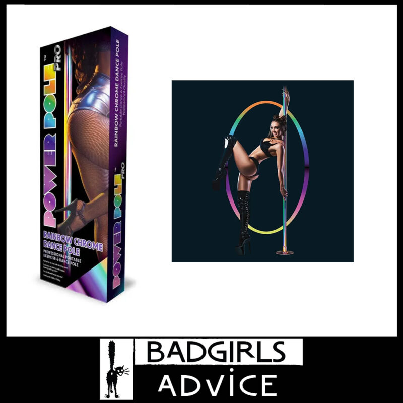 Power Dance Pole Pro sextoy | Hold up to 250kg From 2.23M - 2.7M Rainbow