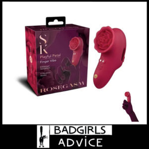 Secret Kisses Rosegasm Playful petal sextoy Finger Vibe Usb 9 Speeds 8.8cm Red