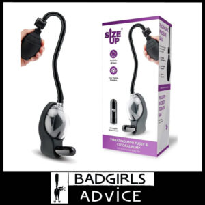 Size Up Vibrating Mini Pussy & Clitoral Pump sextoy Usb 7cm Clear