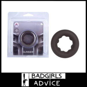 Maia Gunner Stretchy + Ultra Comfort Cock ring Liquid Silicone Penis- Chocolate