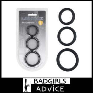 LEVELZ Wide O Silicone Cock Ring Set of 3 - S/M/L