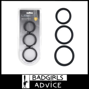 LEVELZ Wide O Silicone Cock Ring Set of 3 - L/XL/2X