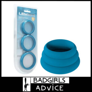 LEVELZ Wide O Silicone Cock Ring Set of 3 - L/XL/2X