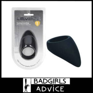 LEVELZ Teardrop Silicone Cock Ring - Black