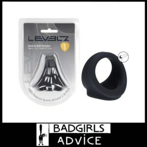 LEVELZ Silicone Cock & Ball Harness - Black