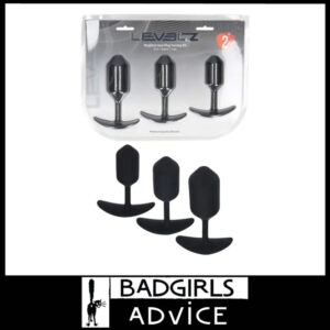 LEVELZ Silicone Weighted Long Wearing Anal Plug Kegel Training Set