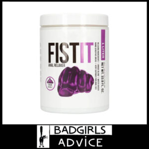 Fist It Anal Relaxer Tub 1 Litre Bulk Size Menthol Water Based Gel Lubricant