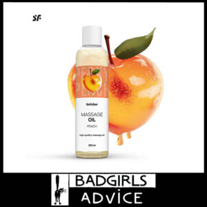 Satisfyer Massage Oil 250ml Omega 6 Vitamin E Soy Lightweight Oils Peach