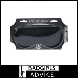 OUCH! Satin Eye Mask Comfortable Elastic Band Blindfold Spandex OSFM Black