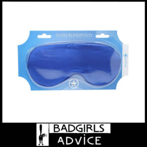 OUCH! Satin Eye Mask Comfortable Elastic Band Blindfold Spandex OSFM Royal Blue