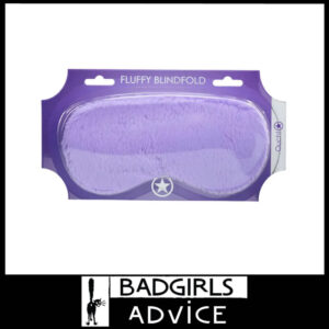 OUCH! Furry Mask Stretchy Elastic Premium Fluffy Blindfold Eye Cover Purple