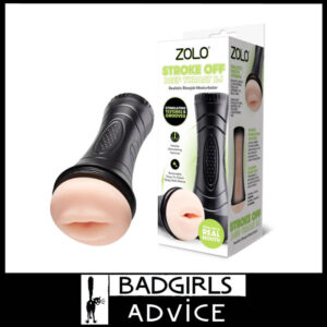 Zolo STROKE OFF Deep Throat BJ Male Masturbator Mouth Xl 24cm