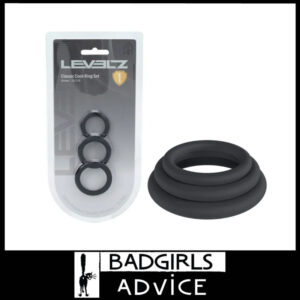 LEVELZ Classic Silicone Cock Ring Set - XS/S/M