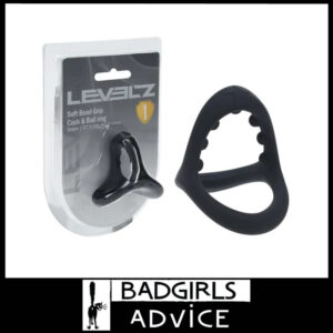 LEVELZ Soft Bead Grip Silicone Cock Ring - Black