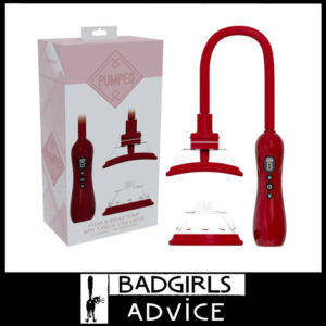 PUMPED Vulva & Breast Pump with Tongue Stimulator - Red